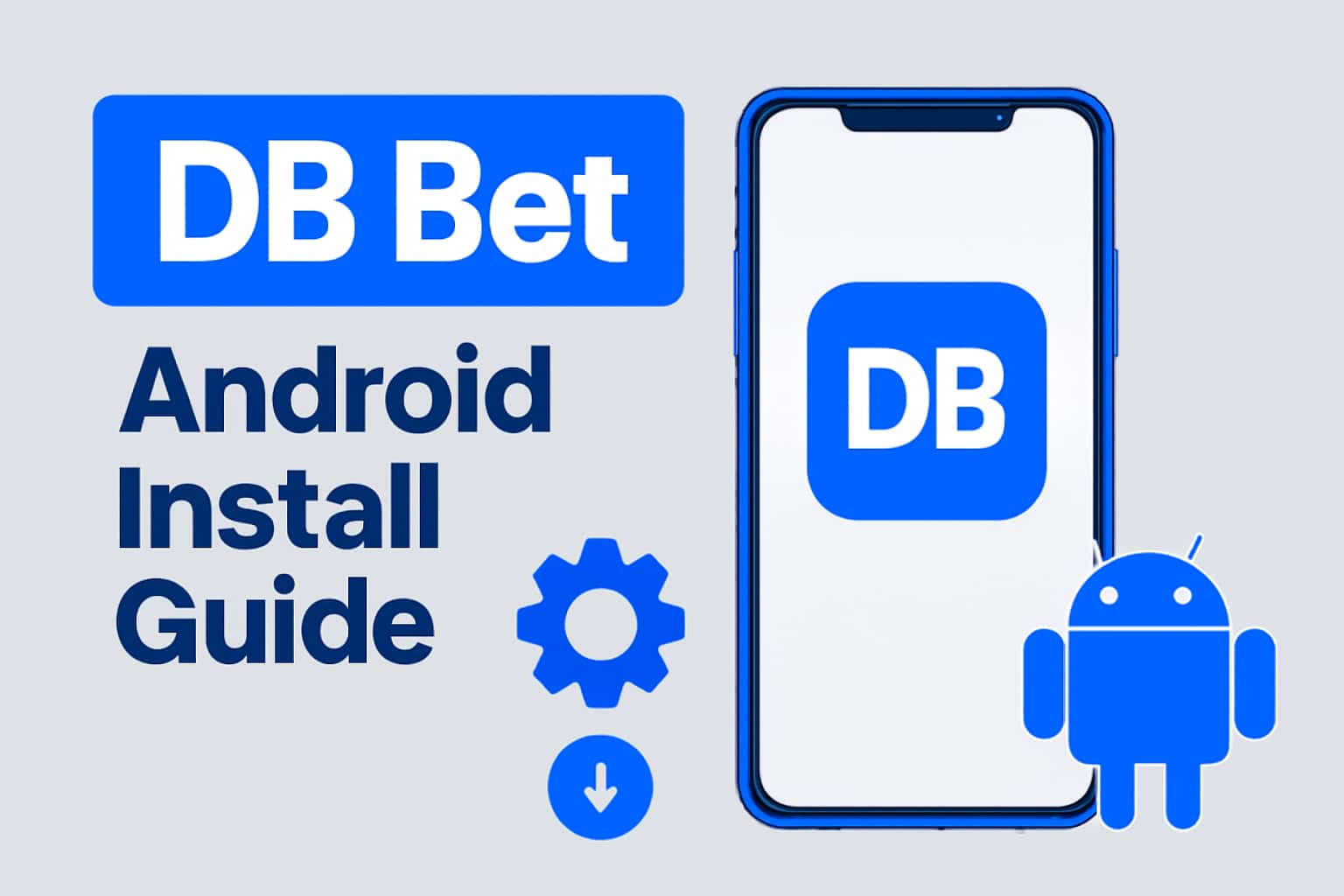 An informational graphic illustrating the DB Bet Android installation process.