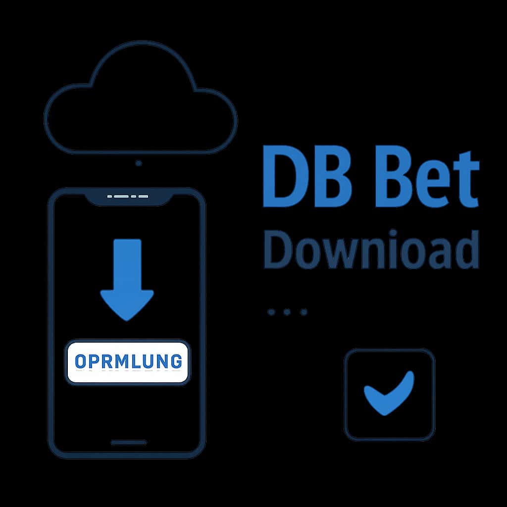 Illustration detailing the installation steps for DB Bet Download