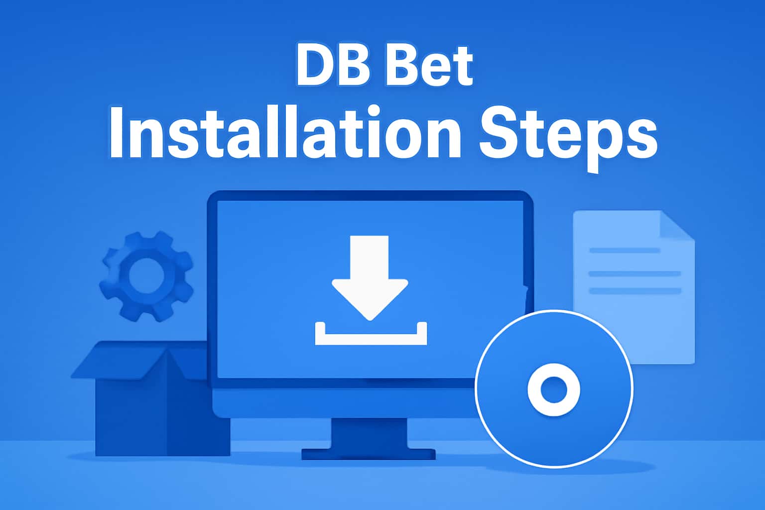 An informative graphic showing the installation steps for the DB Bet app.