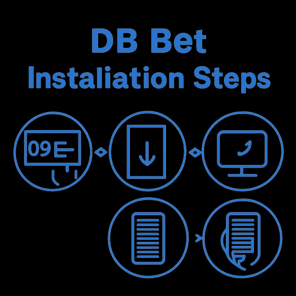 An educational diagram outlining the DB Bet installation process.