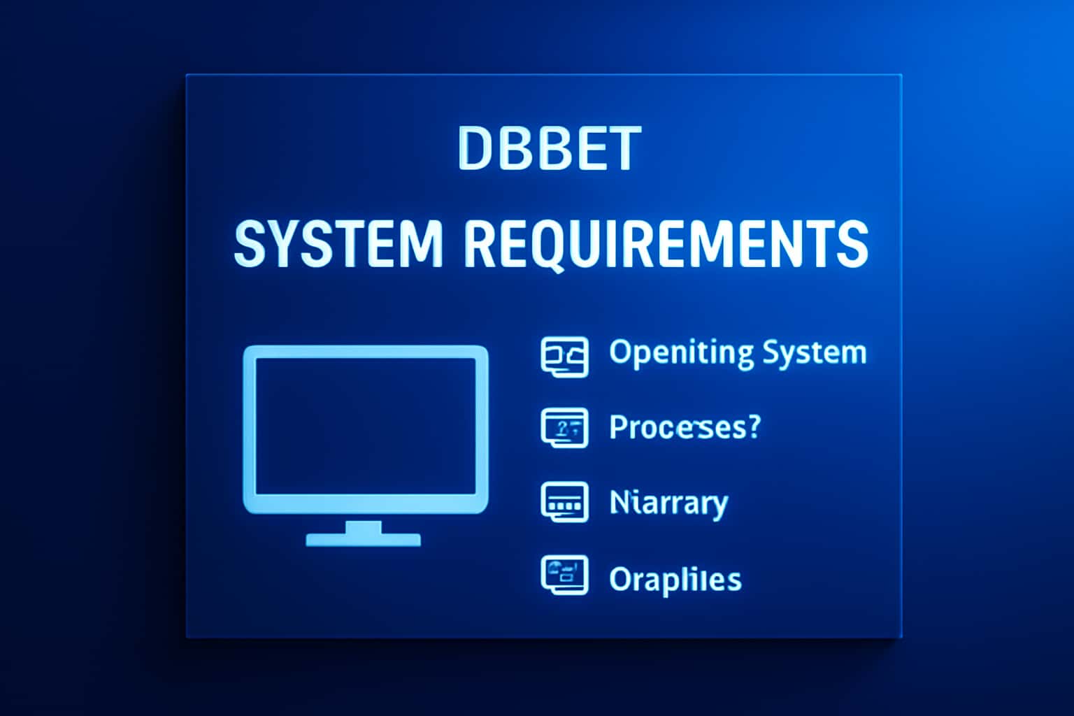 Informational graphic on DB Bet system requirements.