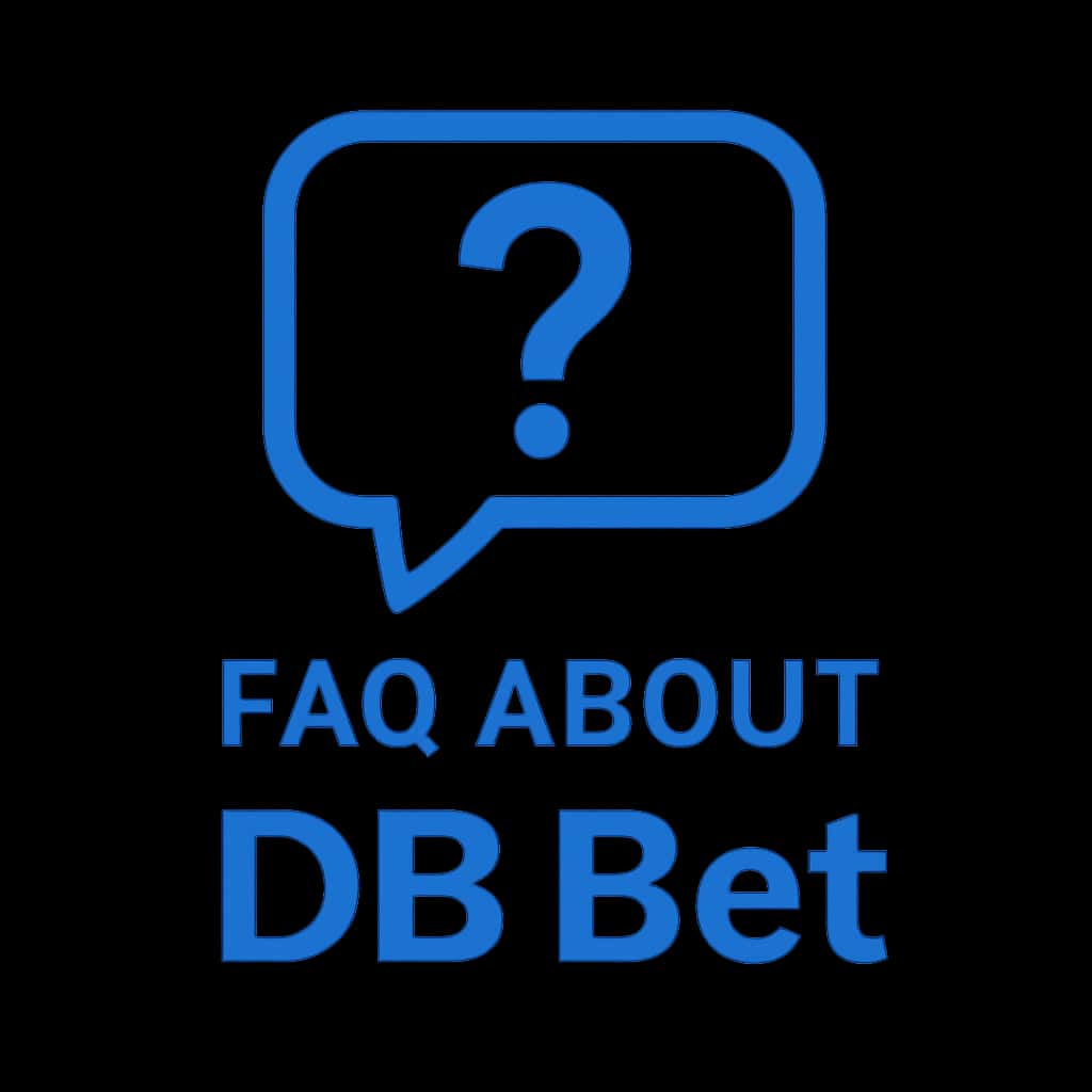 A simple badge design for FAQ About DB Bet.