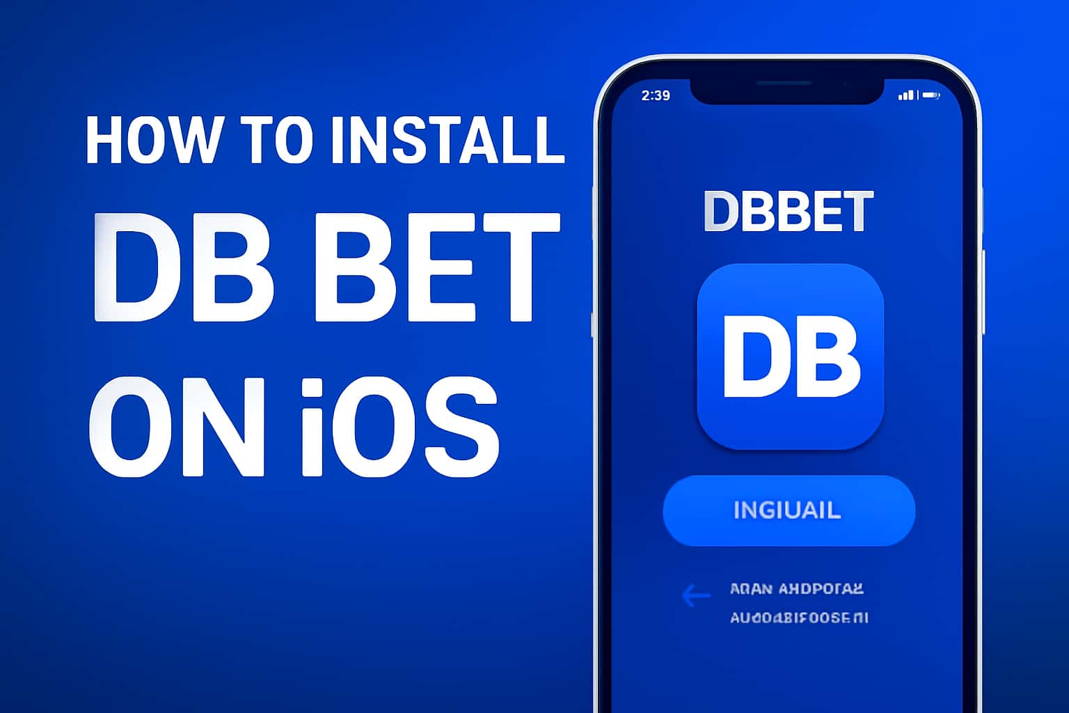 Informational scene about installing DB Bet on iOS