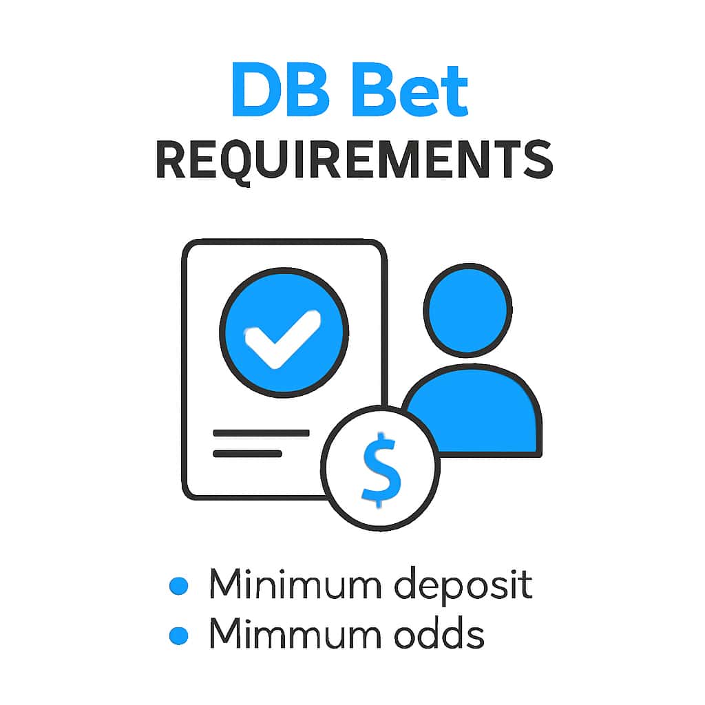 Illustration showing key requirements for DB Bet.