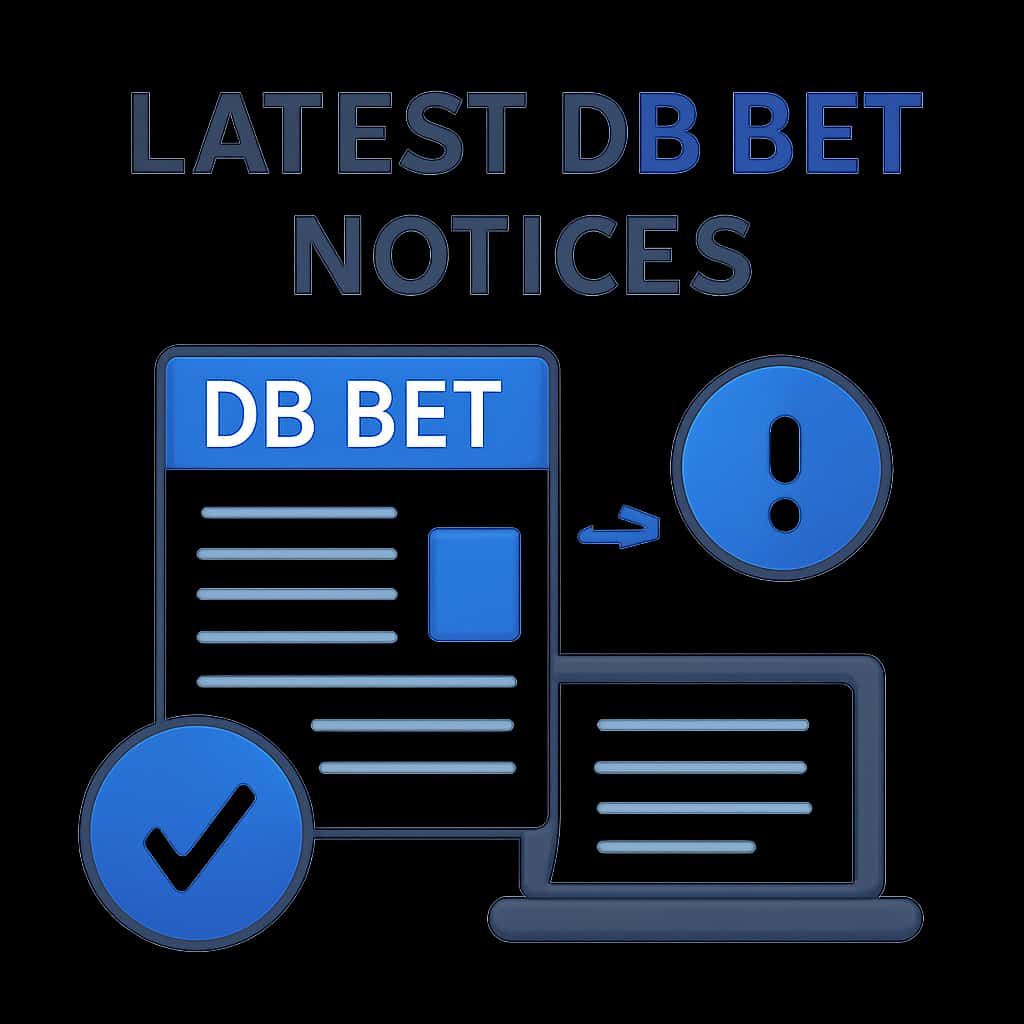 An educational diagram illustrating steps related to DB Bet notices.