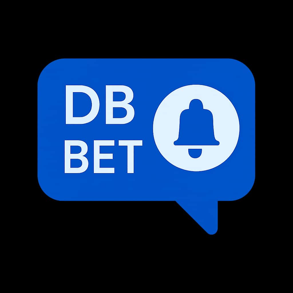 A badge icon representing DB Bet notices with professional design.