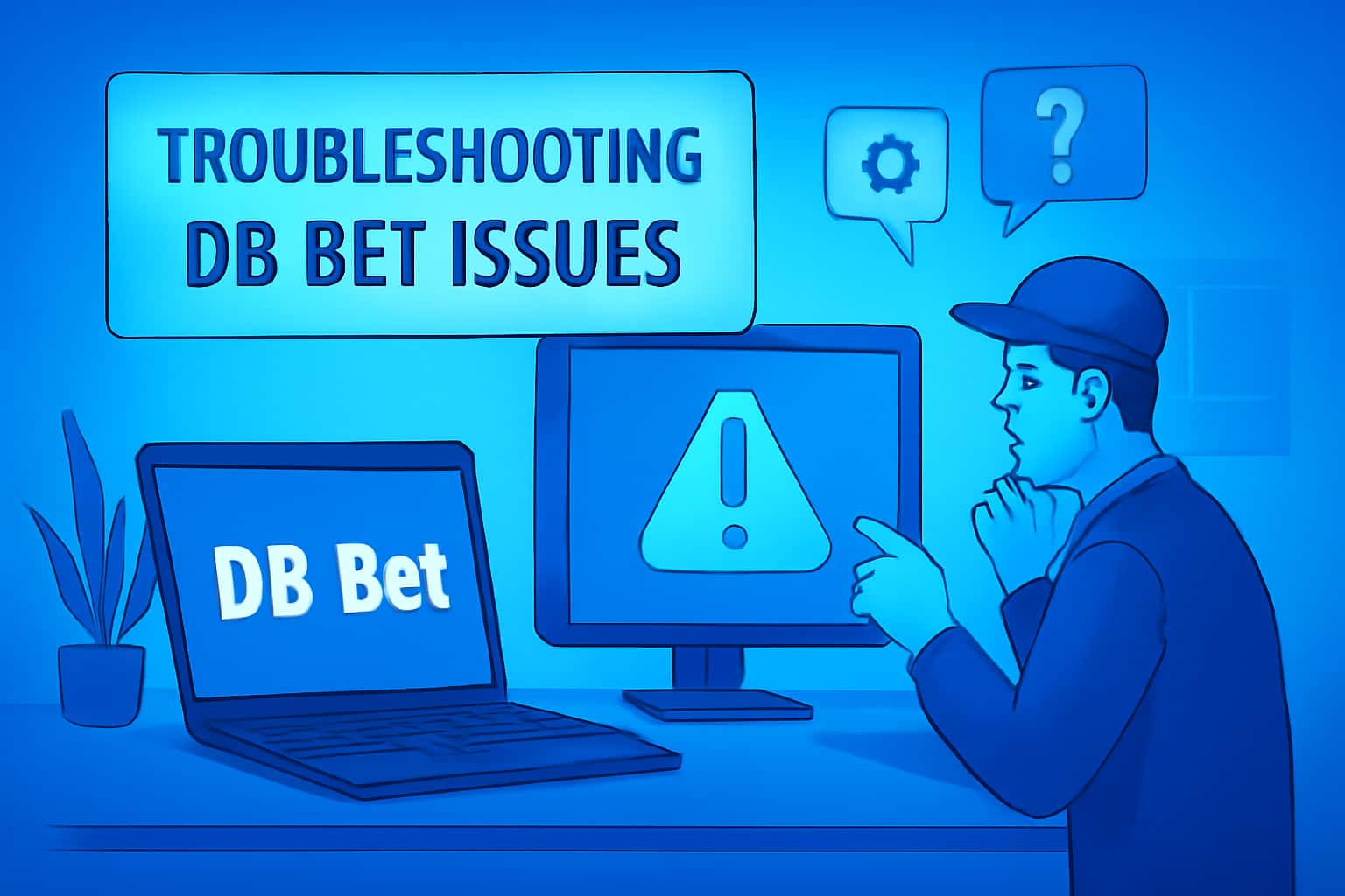 Informational graphic on troubleshooting DB Bet issues.